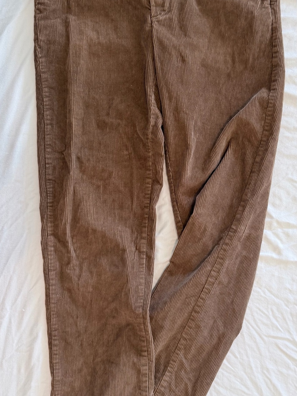 L.L.Bean Mens Brown Corduroy Pants 32x34 Classic Fit Straight Leg Stretch Winter
